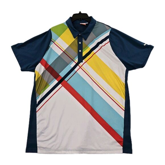 PUMA Golf Polo Shirt Mens XL Multicolor dryCELL Performance Breathable 560129 - Picture 1 of 16